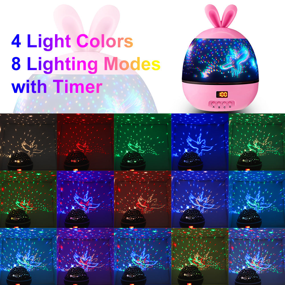 LED Stars Projector Night Lights Multicolor Rotating Lamp for Bedroom view 14