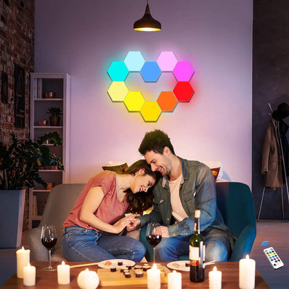 RGB Hexagon Wall Lights for Gaming Room Bedroom and Living Room view 8