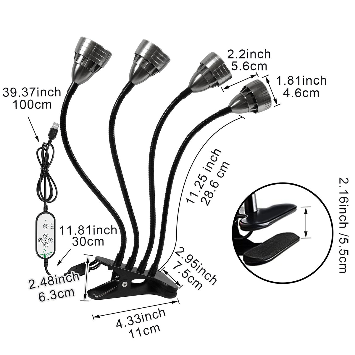 Clip on LED Plant Lights for Indoor Plants Seedlings and Herbs view 21