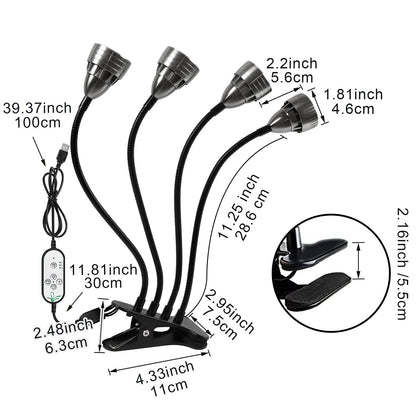 Clip on LED Plant Lights for Indoor Plants Seedlings and Herbs view 21