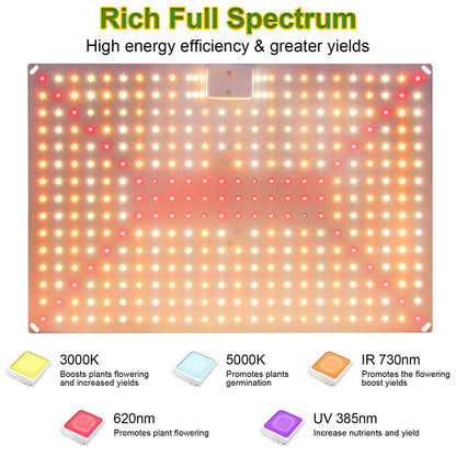 LED Grow Light Full Spectrum 192 to 360LEDs 25W to 65W for Seedlings view 14
