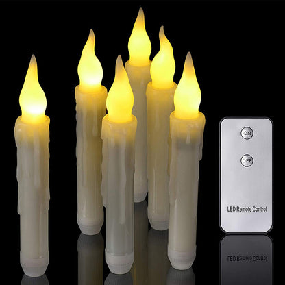 LED Flameless Taper Flickering Candles for Home Table and Party Decor view 14