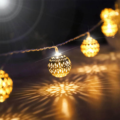 LED Moroccan Hanging String Lights 1.5m 10LEDs 3m 20LEDs for Bedroom view 10