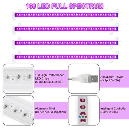 LED Grow Light Strips for Indoor Plants Seedlings and Herb Shelves view 16