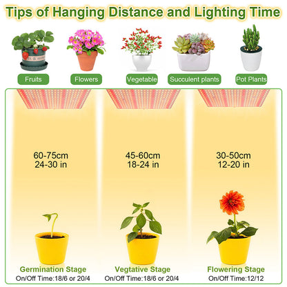 LED Grow Light Full Spectrum for Indoor Plants Seedlings and Herbs view 16