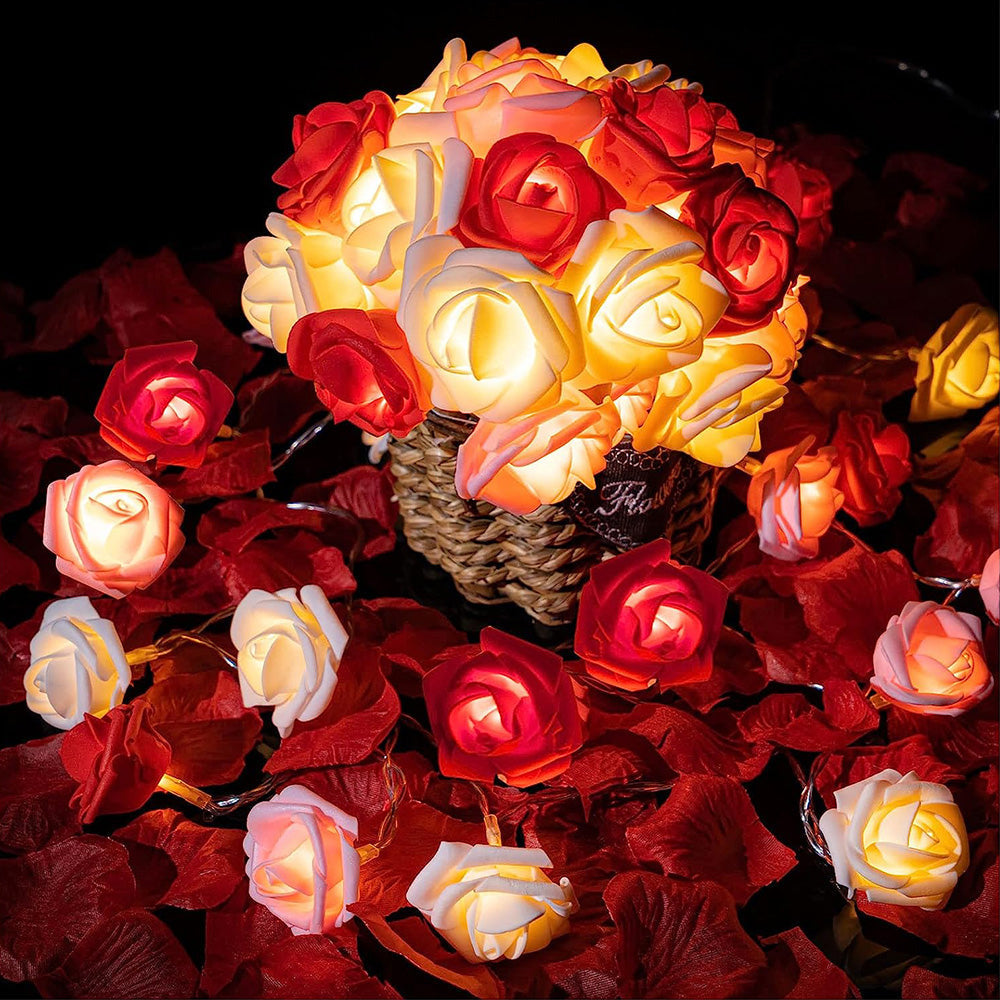 Rose Flower Fairy String Lights for Bedroom Party and Wedding Decor view 16