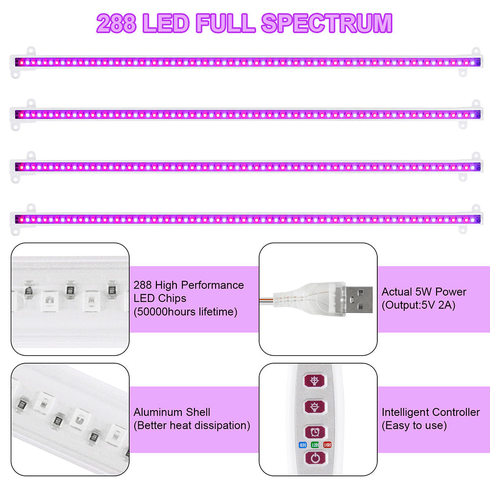 LED Grow Light Strips for Indoor Plants Seedlings and Herb Shelves view 17