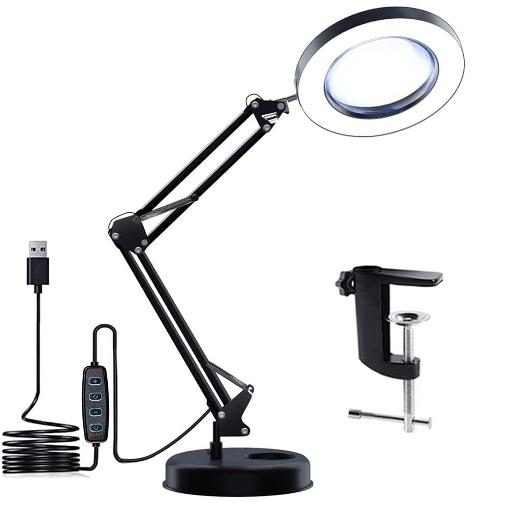 Magnifying Glass with Light and Stand 8 Diopter 2 in 1 Desk Lamp view 18