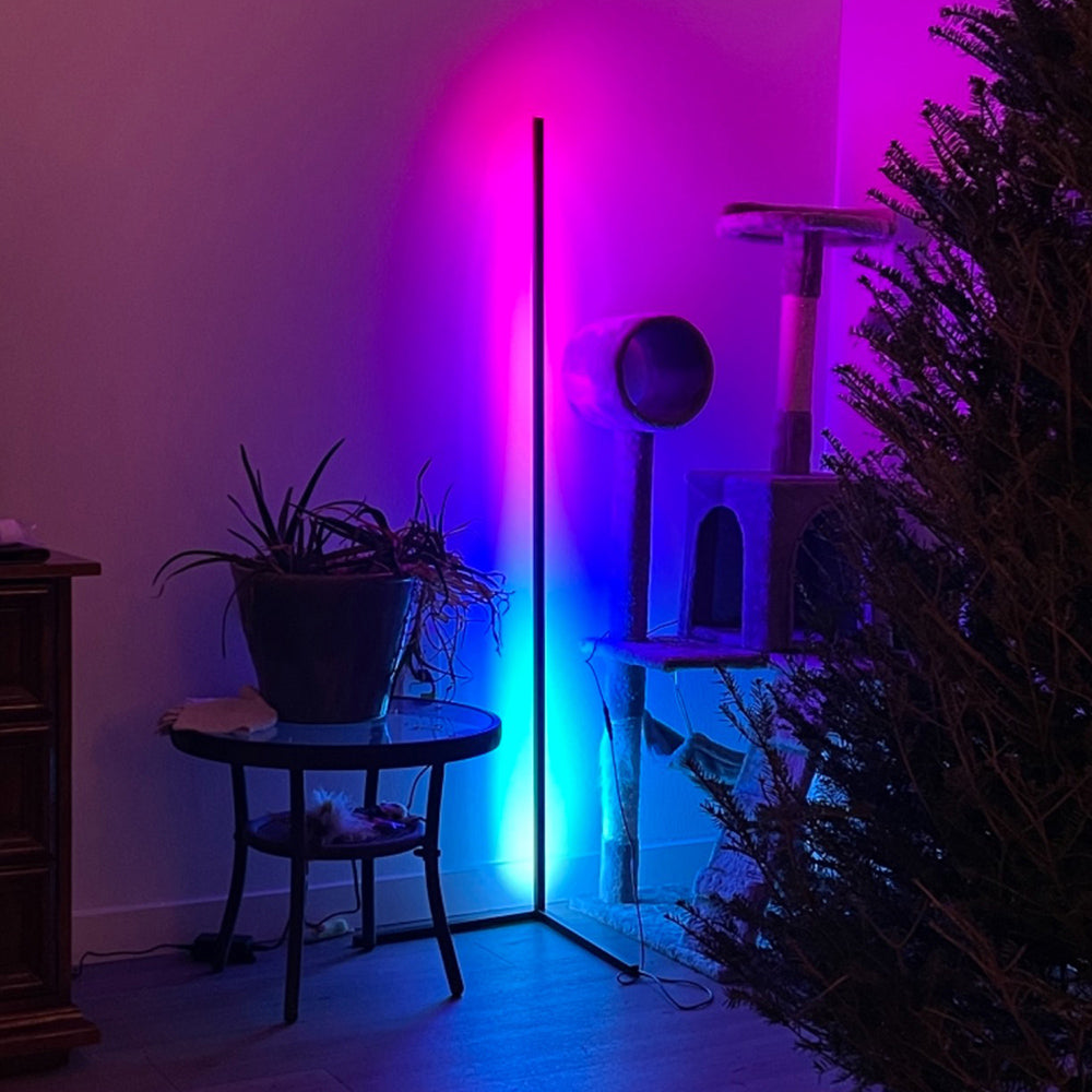 LED Corner Floor Lamp RGB Lighting Dimmable for Living Room Corners view 14