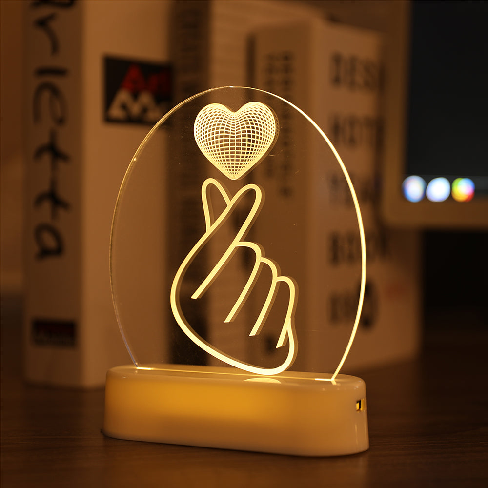 3D Illusion Night Lights Lamp for Bedroom Hallway and Bathroom view 18