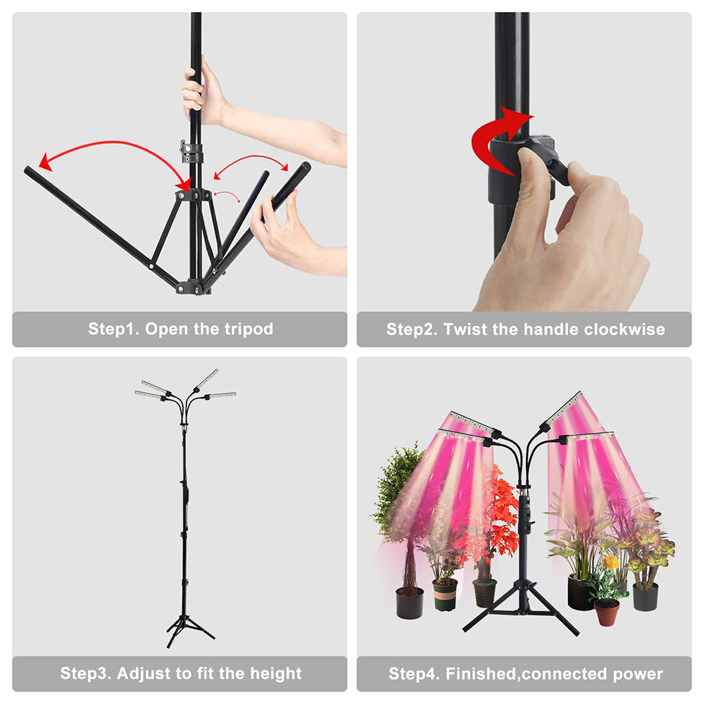 Full Spectrum LED Plant Light with Tripod Stand for Seedlings view 9