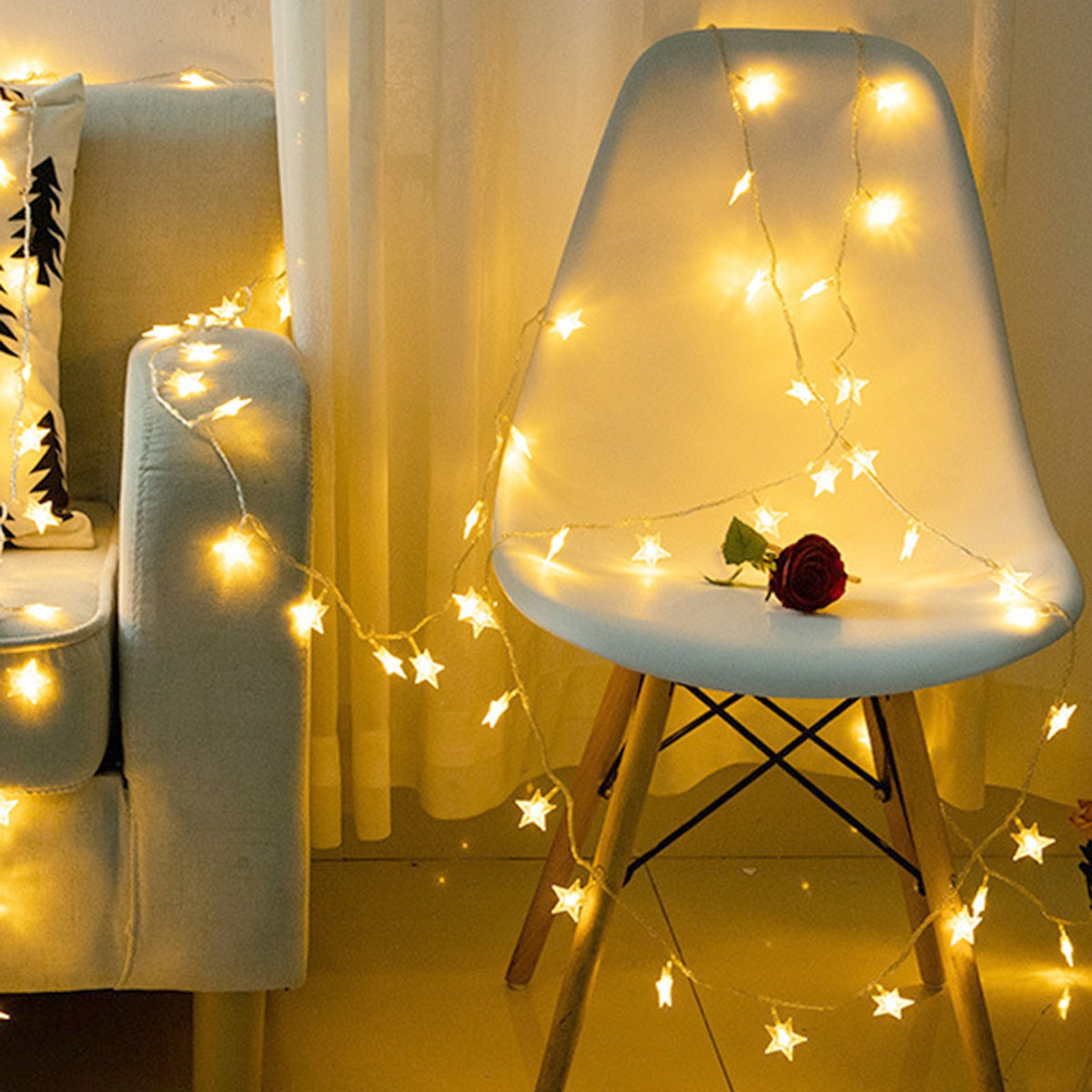 LED Star String Lights 6M to 25LEDs for Bedroom and Party Decor