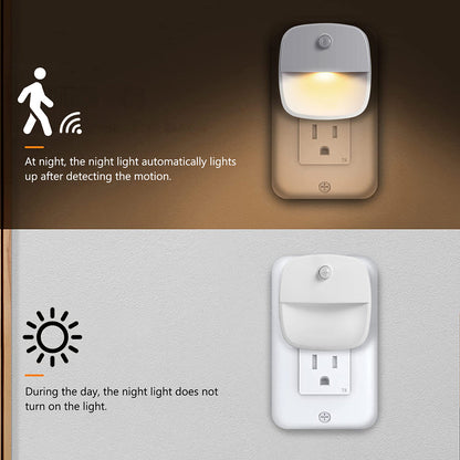 Plug in LED Motion Sensor Night Light Lamp for Bedroom and Hallway view 5