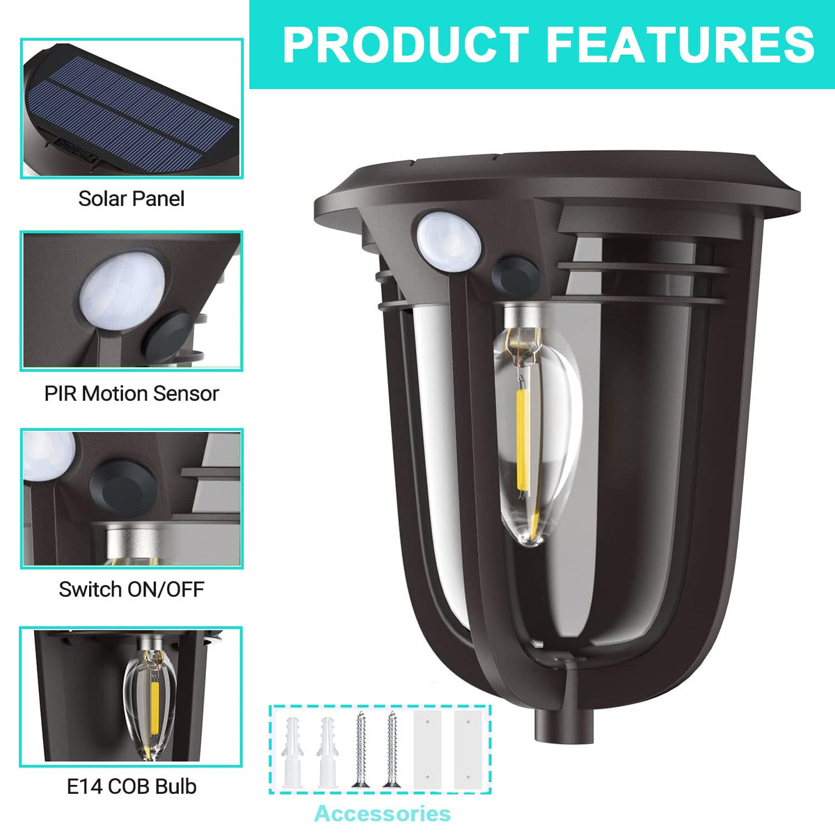 Solar Outdoor Motion Sensor Lights for Garden Yard and Patio view 17