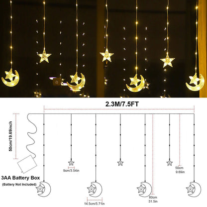 Waterproof LED Curtain Icicle String Light 2.3M 82LEDs for Party Decor view 8
