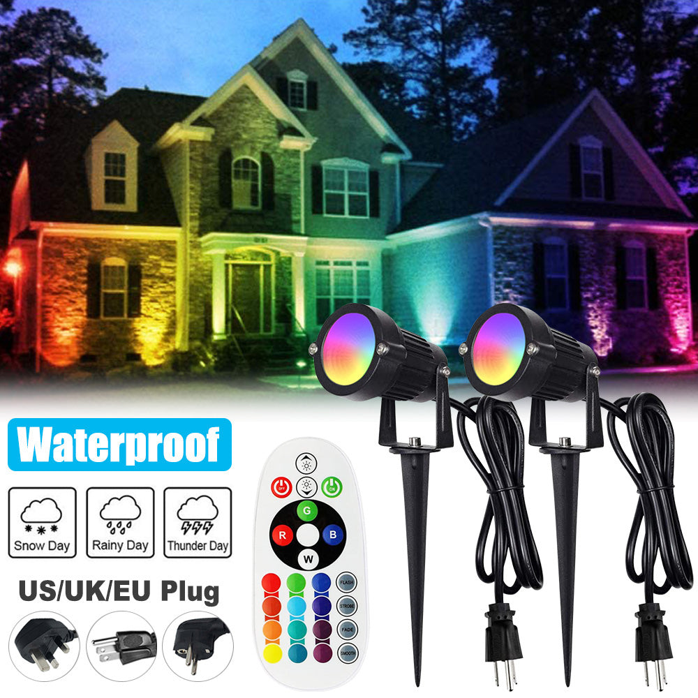 Waterproof Outdoor Spotlight 6W RGB for Garden Yard and Patio view 2