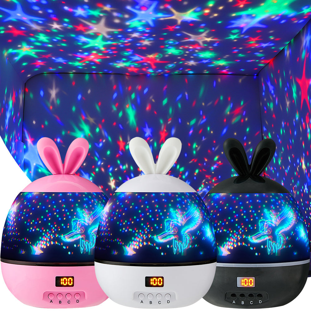 LED Stars Projector Night Lights Multicolor Rotating Lamp for Bedroom view 2