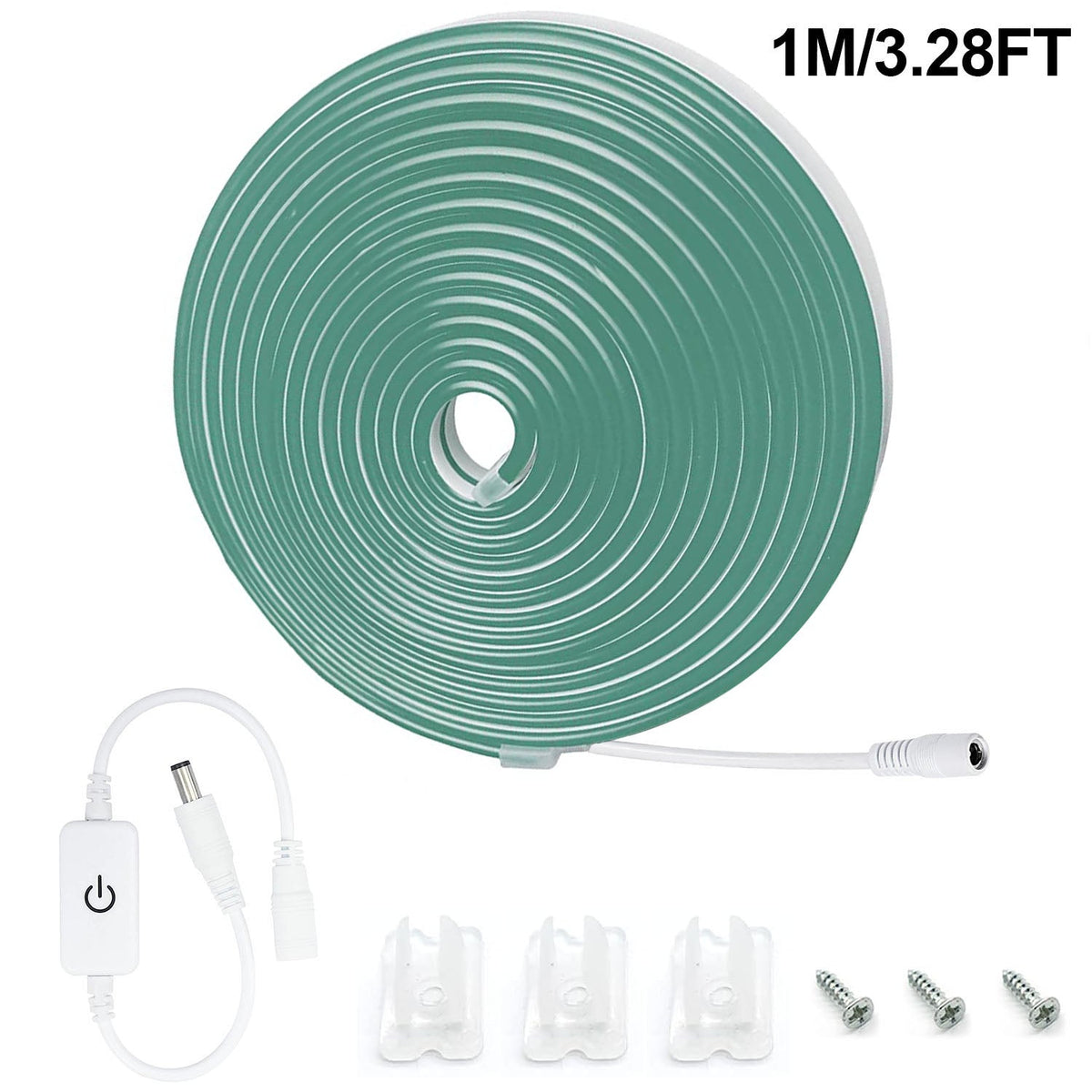 Waterproof Touch Switch Dimmable LED Neon Strip Light for 1M 3 28FT 5W