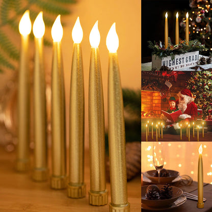Gold Flameless LED Taper Candle Light for Home Table and Party Decor view 2