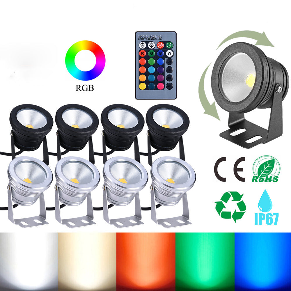10W 12V Waterproof LED Underwater Flood Light for Garden and Patio view 2