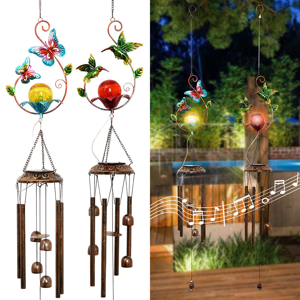 Solar Outdoor Wind Chimes Patio Lights for Garden Porch and Yard view 2
