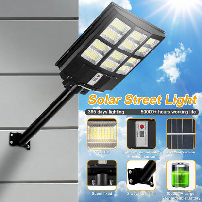LED Motion Sensor Solar Parking Lot Light Dusk to Dawn for Garden Yard view 2