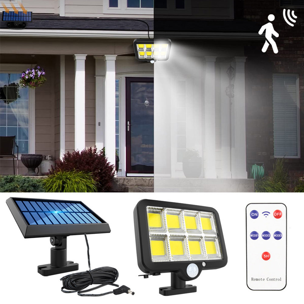 Outdoor LED Solar Motion Lights with Remote Control 160 Bright COB view 2