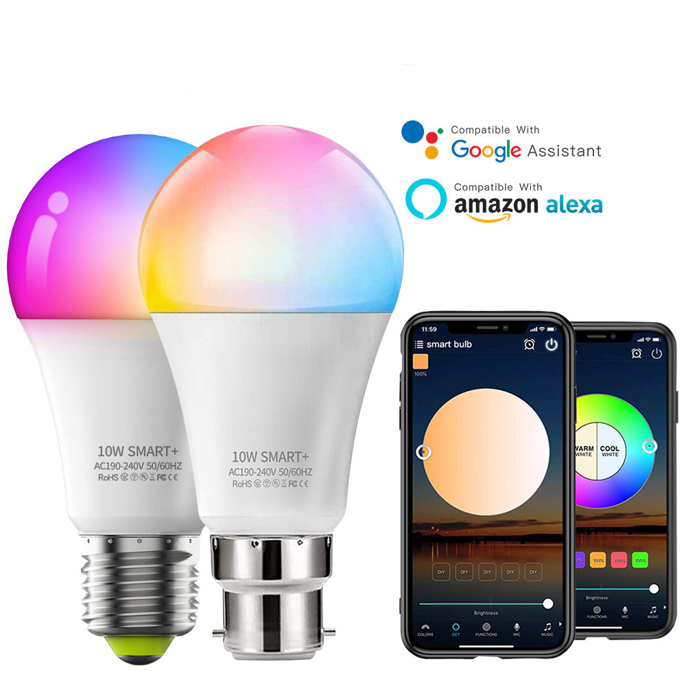 Smart Light Bulb 10W WiFi Dimmable RGB+CCT for Home Lighting view 2