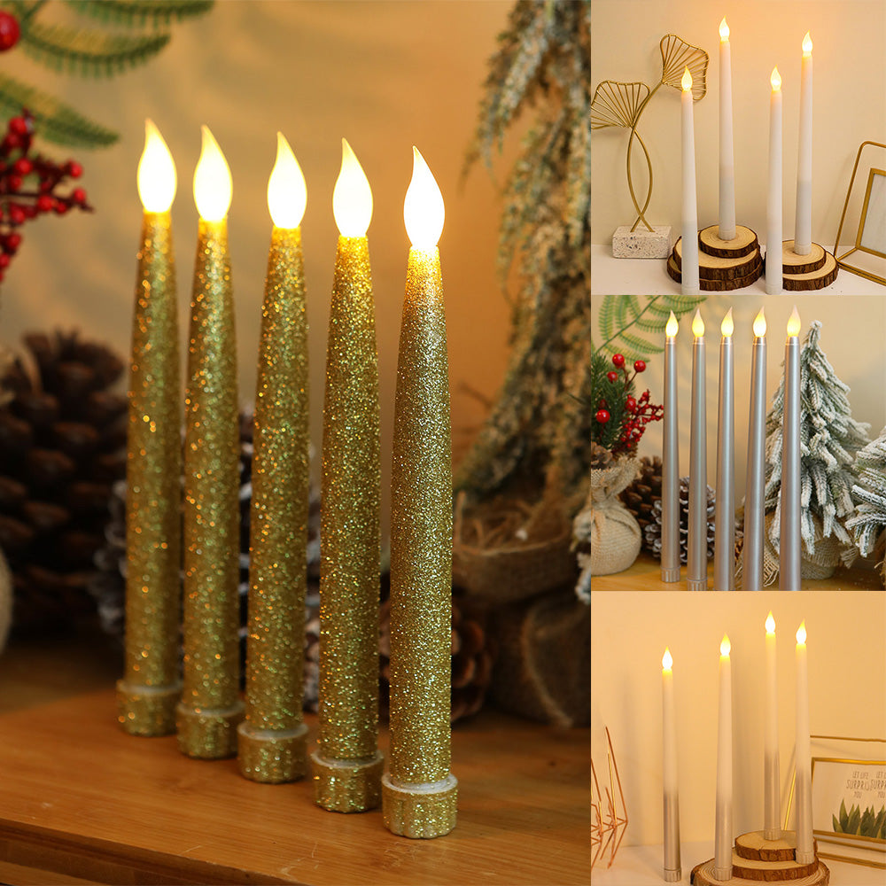 Flameless LED Taper Candles for Home Table Mantel and Party Decor view 2