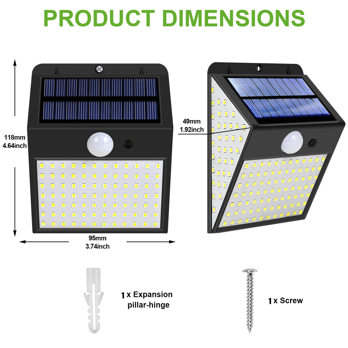 Outdoor 170LED 300 Degree Angle Motion Sensor Solar Lights for Yard view 14