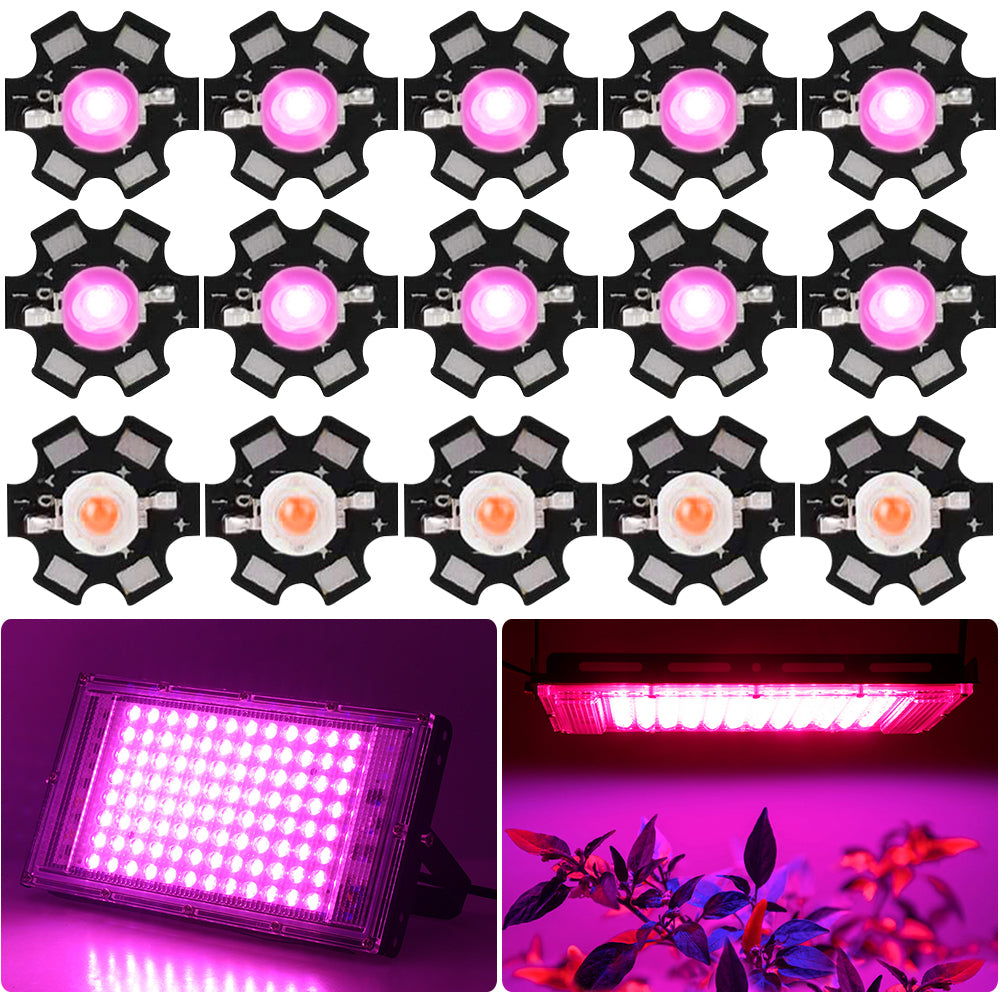 High Power Full Spectrum LED Chip Bulb COB Light Beads 1W 3W view 2