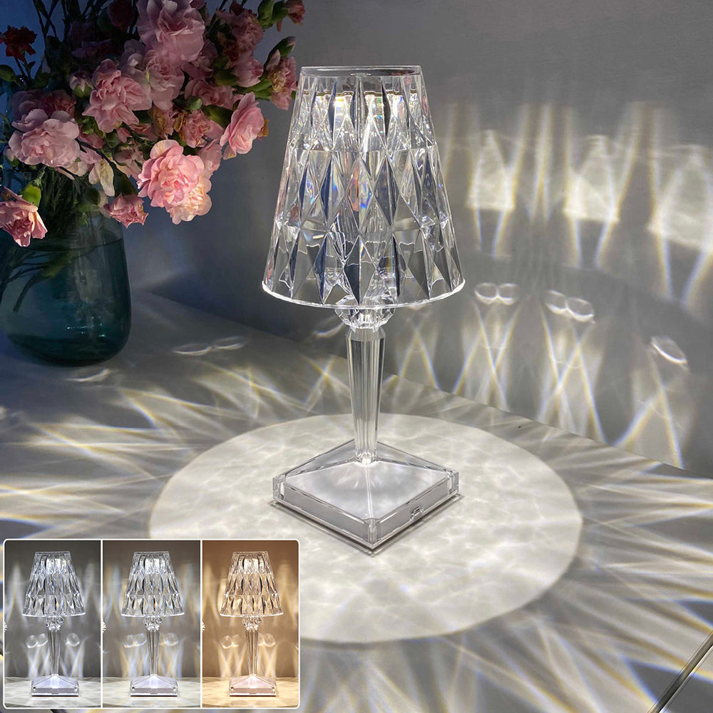 LED Wine Cup Shape Crystal Table Lamp for Bedroom Nightstand and Desk view 2