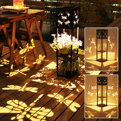 Solar Power Double deck Flower Lamps for Garden Yard and Patio view 2