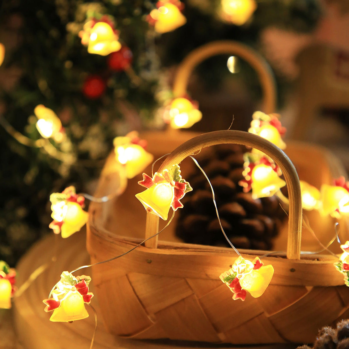 Copper Wire LED String Lights Christmas Pattern for Bedroom Decor view 6