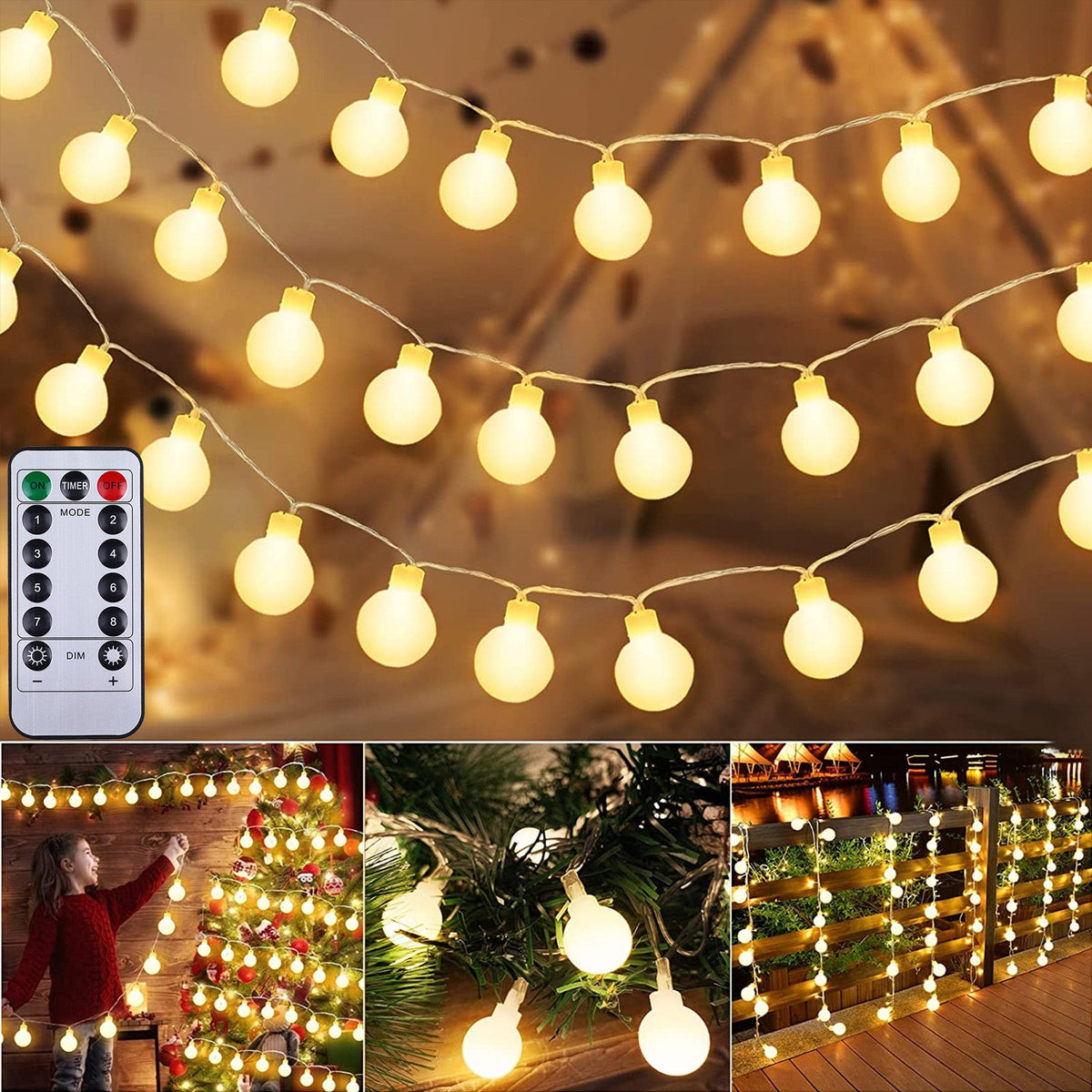 LED String Lights 8 Modes 3M to 20LED 6M to 40LEDs for Bedroom Decor view 2