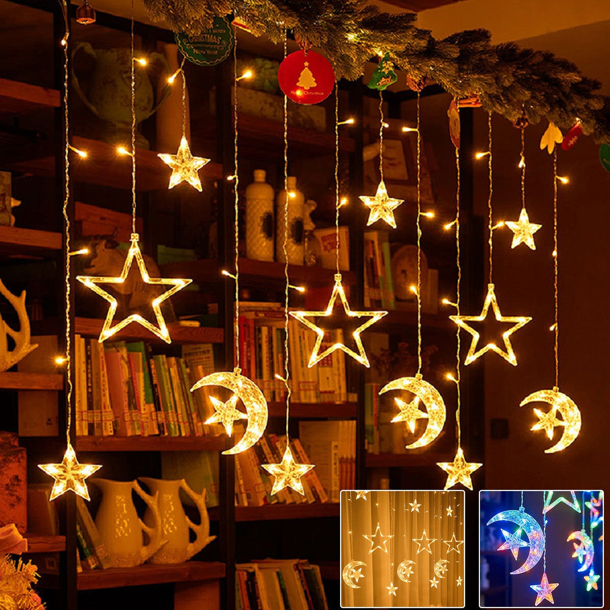 LED Curtain Icicle String Light 3M 126LEDs for Window and Party Decor view 2