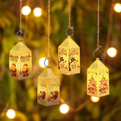 Christmas Portable Mini Hanging Lanterns for Home and Garden Decor view 2