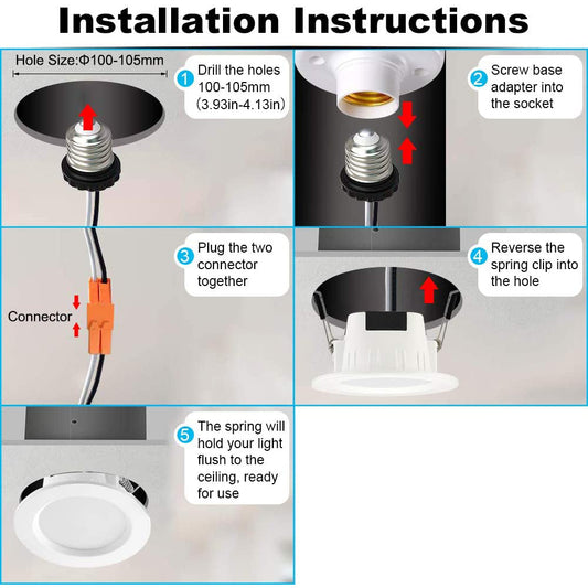 LED Recessed Downlights Smart Wireless Bluetooth Mesh for Ceiling