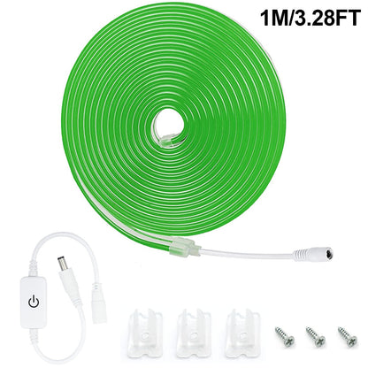 Waterproof Touch Switch Dimmable LED Neon Strip Light for 1M 3 28FT 5W