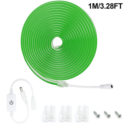 Waterproof Touch Switch Dimmable LED Neon Strip Light for 1M 3 28FT 5W