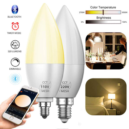 E12 E14 Bluetooth Smart LED Chandelier Candle Light Bulb for Home view 2