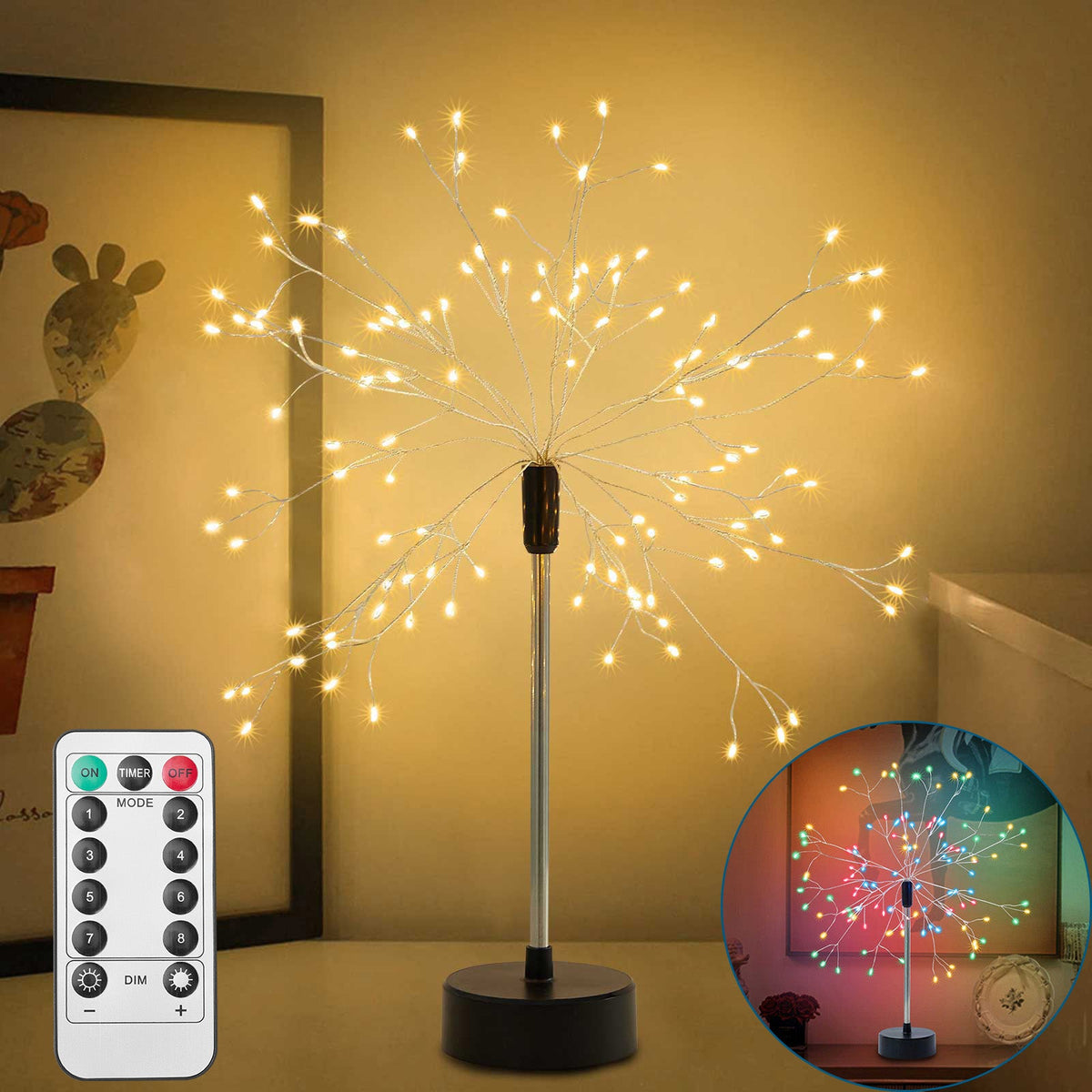 LED Firework Table Lights for Home Parties and Tabletop Decor view 2