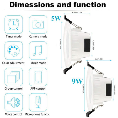 LED Recessed Downlights Smart Wireless Bluetooth Mesh for Ceiling view 3