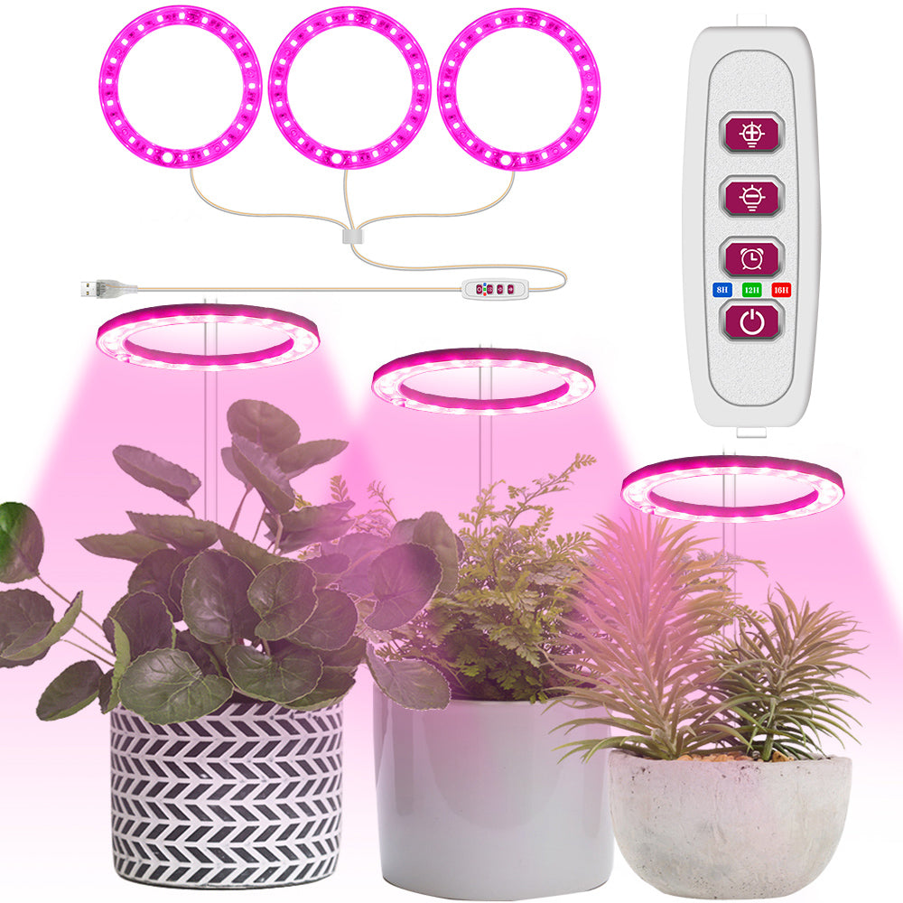 Full Spectrum USB LED Plant Grow Light Pink for Indoor Plants view 2