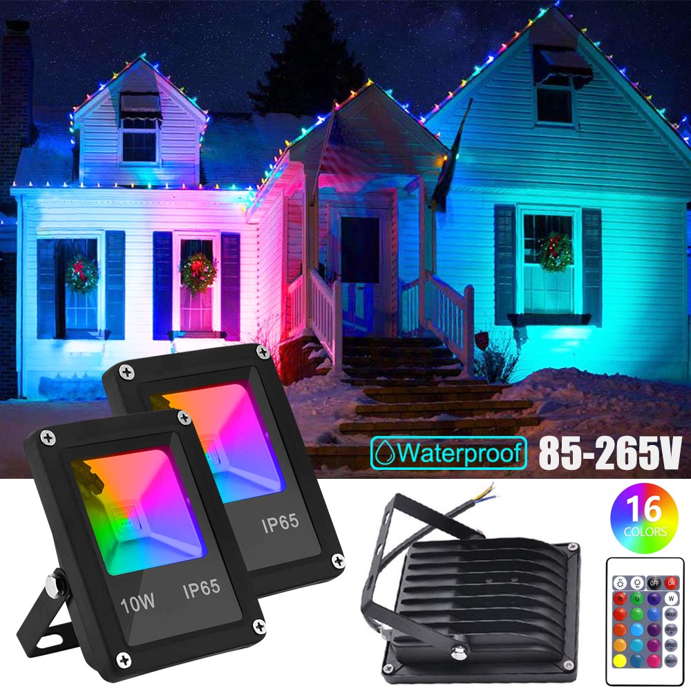 LED RGB Flood Light 10W for Garden Yard Stage and Outdoor Walls view 2
