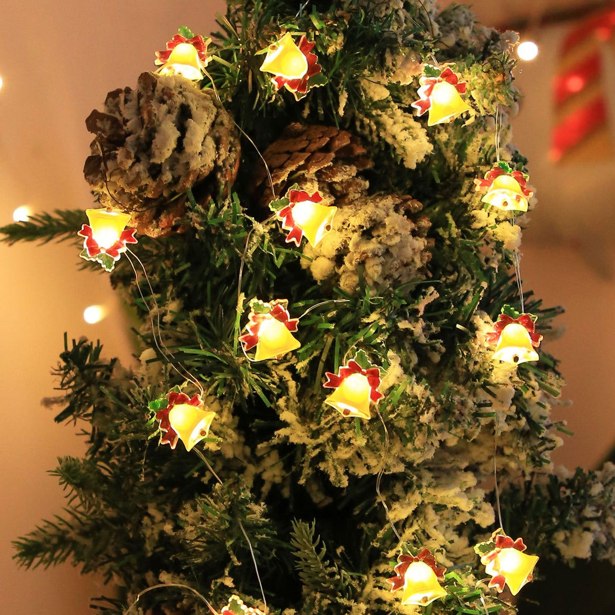 Copper Wire LED String Lights Christmas Pattern for Bedroom Decor view 7