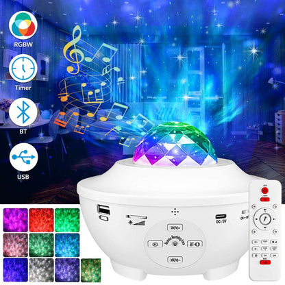 LED Star Night Light Bluetooth Music Player Lamp for Bedroom view 2