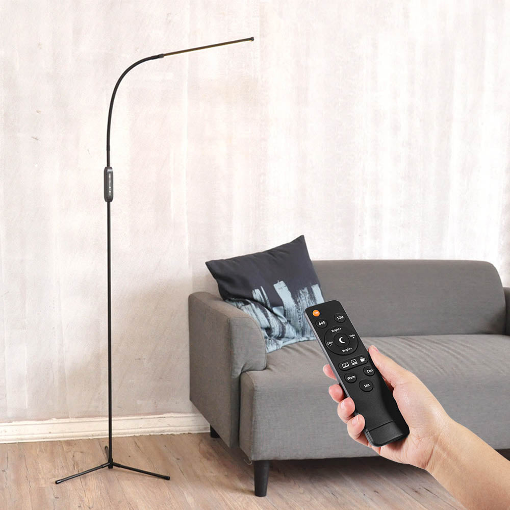 Dimmable LED Floor Lamp Adjustable Gooseneck for Living Room view 2