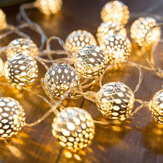 LED Moroccan Hanging String Lights 1.5m 10LEDs 3m 20LEDs for Bedroom