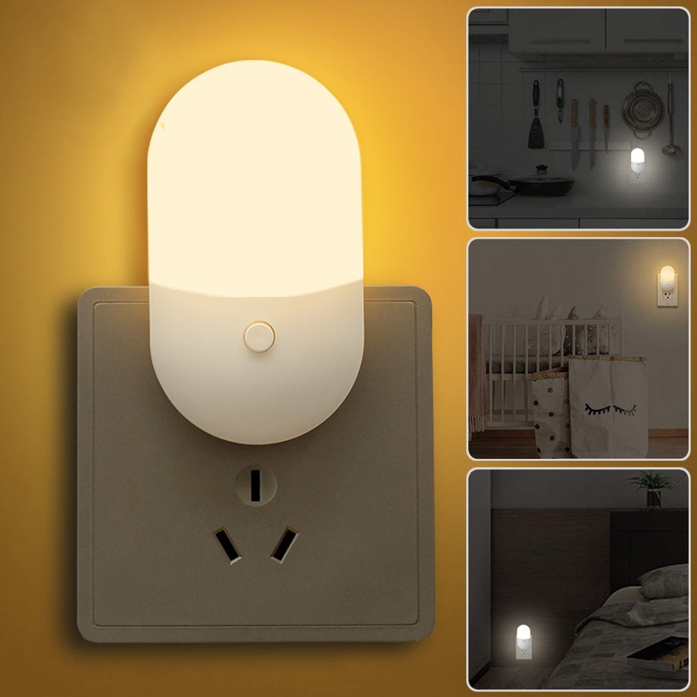 Plug in LED Night Light Lamp for Bedroom Hallway and Bathroom view 2